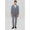 Tiavllya Fashion Men's 3 Pieces Houndstooth Notch Lapel Tuxedos (Blazer+vest+Pants)