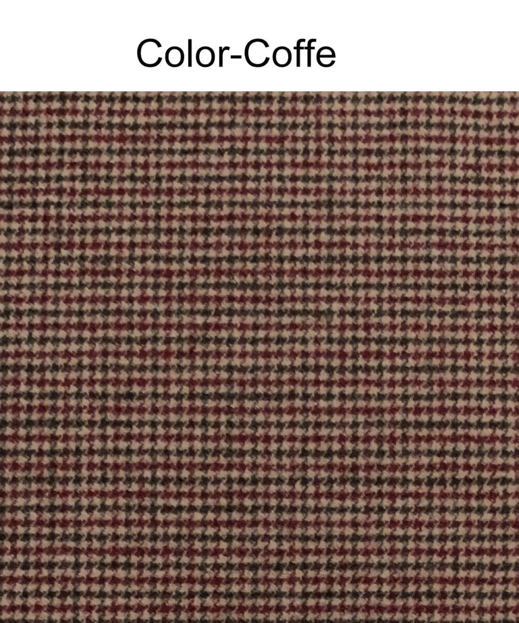 Tiavllya Fashion Men's 3 Pieces Houndstooth Peak Lapel Tuxedos (Blazer+vest+Pants)