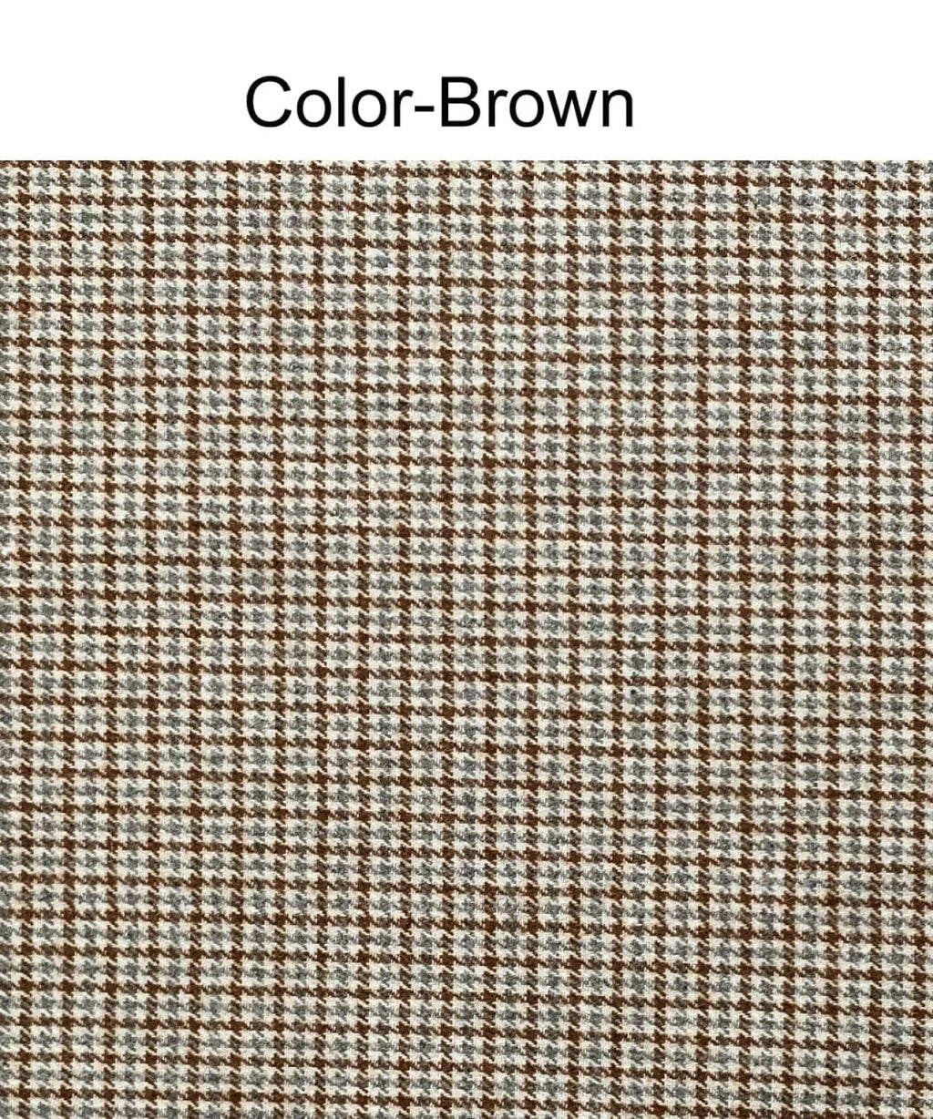 Tiavllya Fashion Men's 3 Pieces Houndstooth Peak Lapel Tuxedos (Blazer+vest+Pants)