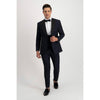 Tiavllya Fashion Men's 3 Pieces Mens Suit Peak Lapel Solid Tuxedos (Blazer+vest+Pants)