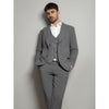Tiavllya Fashion Men's 3 Pieces Mens Suit Peak Lapel Striped Tuxedos (Blazer+Vest+Pants)