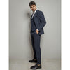 Tiavllya Fashion Men's 3 Pieces Mens Suit Peak Lapel Striped Tuxedos (Blazer+Vest+Pants)