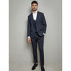 Tiavllya Fashion Men's 3 Pieces Mens Suit Peak Lapel Striped Tuxedos (Blazer+Vest+Pants)