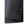 Tiavllya Fashion Men's 3 Pieces Slim Fit Striped Peak Lapel Tuxedos (Blazer+Pants)
