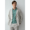 Tiavllya Fashion Men's Beige 2 Pieces Mens Suit Notch Lapel Linen For Wedding (Blazer+Pants)