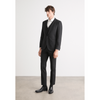 Tiavllya Fashion Men's Black Suits 3 Pieces Notch Lapel Tuxedos (Blazer+Vest+ Pant)