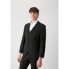 Tiavllya Fashion Men's Black Suits 3 Pieces Notch Lapel Tuxedos (Blazer+Vest+ Pant)