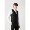 Tiavllya Fashion Men's Black Suits 3 Pieces Notch Lapel Tuxedos (Blazer+Vest+ Pant)