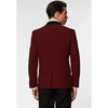 Tiavllya Fashion Men's Burgundy Suit Slim Fit 2 Pieces Shawl Lapel Tuxedo For Wedding (Blazer+Pants)