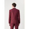 Tiavllya Fashion Men's Burgundy Suits 3 Pieces Notch Lapel Tuxedos (Blazer+Vest+ Pant)