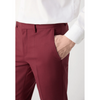 Tiavllya Fashion Men's Burgundy Suits 3 Pieces Notch Lapel Tuxedos (Blazer+Vest+ Pant)