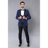 Tiavllya Fashion Men's Double Breasted 3 Pieces Peak Lapel Tuxedos (Blazer+Vest+ Pant)