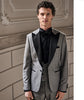 Tiavllya Fashion Men's Double Breasted 3 Pieces Peak Lapel Tuxedos (Blazer+Vest+ Pant)