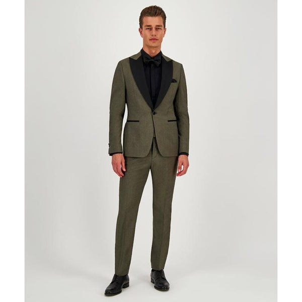 Tiavllya Fashion Men's Double Breasted 3 Pieces Peak Lapel Tuxedos (Blazer+Vest+ Pant)