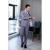 Tiavllya Fashion Men's Suit 3 Piece Peak Lapel Flat Tuxedo Wedding (Blazer+Vest+Pants)