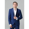 Tiavllya Fashion Men's Suit Flat 2 Pieces Shawl Lapel Tuxedo For Prom (Blazer+Pants)