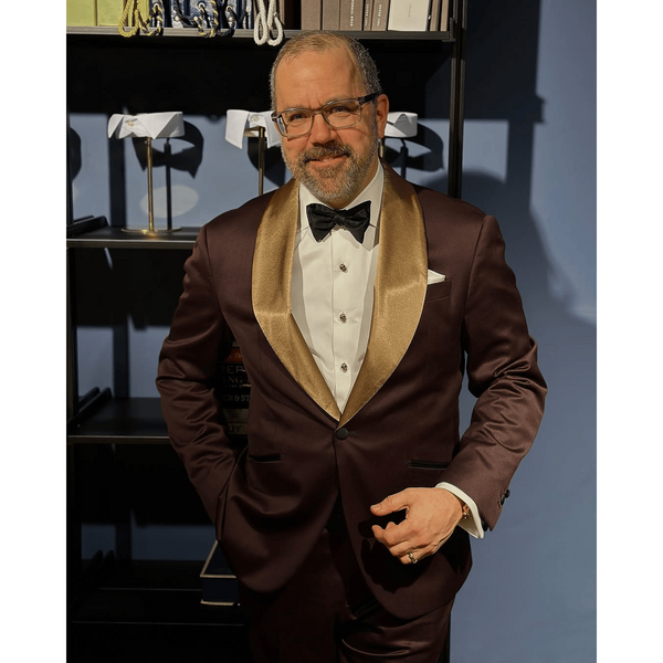 Tiavllya Fashion Men's Suit Flat 2 Pieces Shawl Lapel Tuxedo For Prom (Blazer+Pants)