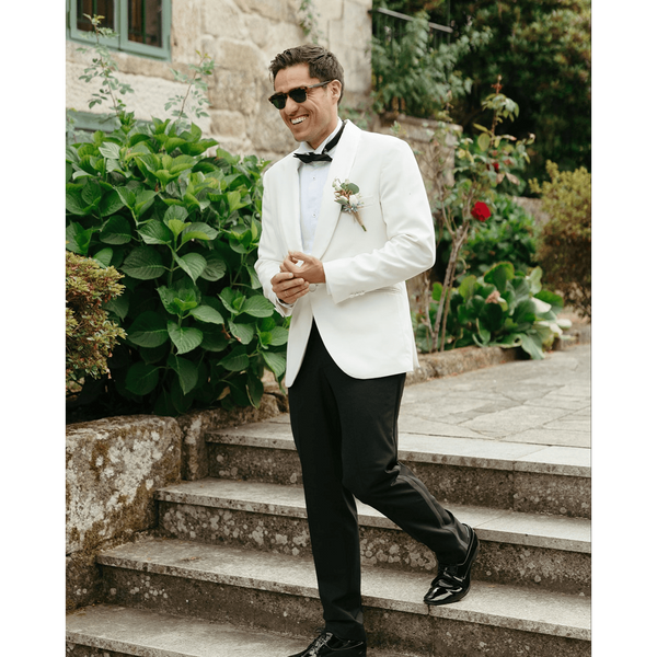 Tiavllya Fashion Men's Suit Flat 2 Pieces Shawl Lapel Tuxedo For Prom (Blazer+Pants)