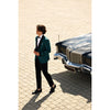 Tiavllya Fashion Men's Suit Flat 2 Pieces Shawl Lapel Tuxedo For Prom (Blazer+Pants)