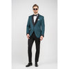 Tiavllya Fashion Men's Suit Flat 2 Pieces Shawl Lapel Tuxedo For Prom (Blazer+Pants)