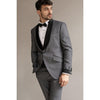 Tiavllya Fashion Men's Suit Flat 2 Pieces Shawl Lapel Tuxedo For Prom (Blazer+Pants)