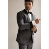 Tiavllya Fashion Men's Suit Flat 2 Pieces Shawl Lapel Tuxedo For Prom (Blazer+Pants)