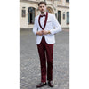 Tiavllya Fashion Men's Suit Flat 2 Pieces Shawl Lapel Tuxedo For Prom (Blazer+Pants)