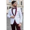 Tiavllya Fashion Men's Suit Flat 2 Pieces Shawl Lapel Tuxedo For Prom (Blazer+Pants)