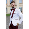 Tiavllya Fashion Men's Suit Flat 2 Pieces Shawl Lapel Tuxedo For Prom (Blazer+Pants)