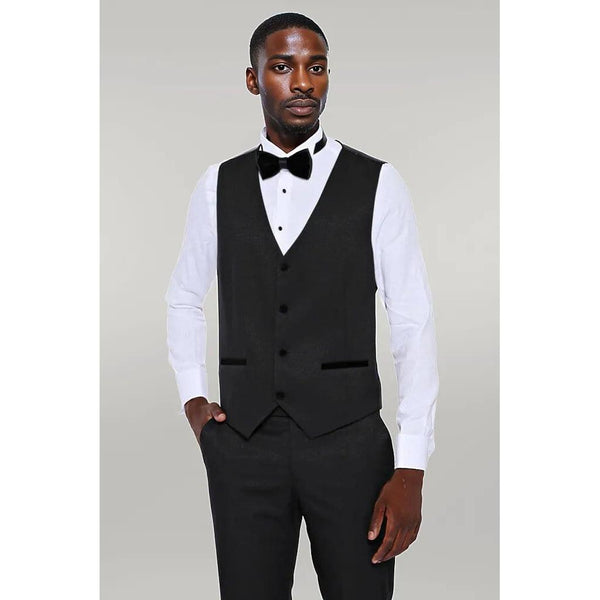 Tiavllya Fashion Men's Suit Flat 3 Pieces Shawl Lapel Tuxedo For Prom (Blazer+vest+Pants)