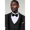 Tiavllya Fashion Men's Suit Flat 3 Pieces Shawl Lapel Tuxedo For Prom (Blazer+vest+Pants)