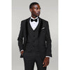 Tiavllya Fashion Men's Suit Flat 3 Pieces Shawl Lapel Tuxedo For Prom (Blazer+vest+Pants)