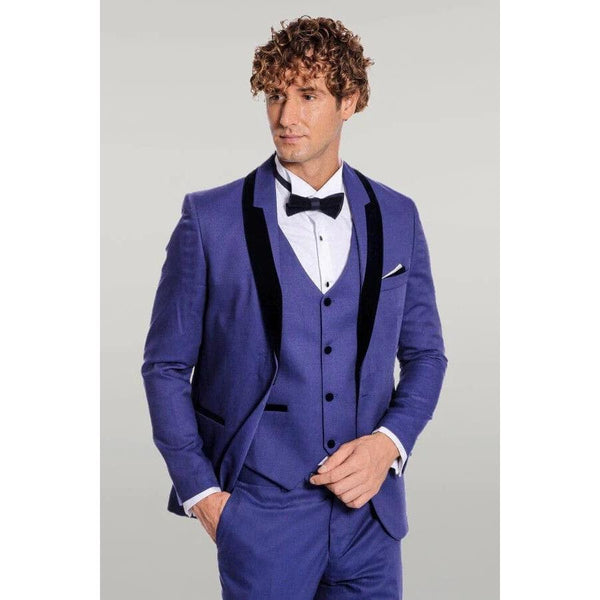 Tiavllya Fashion Men's Suit Flat 3 Pieces Shawl Lapel Tuxedo For Prom (Blazer+vest+Pants)
