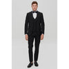 Tiavllya Fashion Men's Suit Flat 3 Pieces Shawl Lapel Tuxedo For Prom (Blazer+vest+Pants)