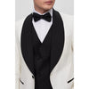 Tiavllya Fashion Men's Suit Flat 3 Pieces Shawl Lapel Tuxedo For Prom (Blazer+vest+Pants)