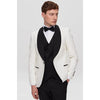Tiavllya Fashion Men's Suit Flat 3 Pieces Shawl Lapel Tuxedo For Prom (Blazer+vest+Pants)