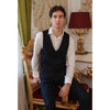 Tiavllya Fashion Men's Suit Flat 3 Pieces Shawl Lapel Tuxedo For Prom (Blazer+vest+Pants)