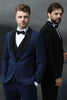 Tiavllya Fashion Men's Suit Flat 3 Pieces Shawl Lapel Tuxedo For Prom (Blazer+vest+Pants)