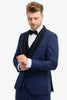 Tiavllya Fashion Men's Suit Flat 3 Pieces Shawl Lapel Tuxedo For Prom (Blazer+vest+Pants)