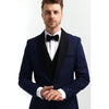 Tiavllya Fashion Men's Suit Flat 3 Pieces Shawl Lapel Tuxedo For Prom (Blazer+vest+Pants)