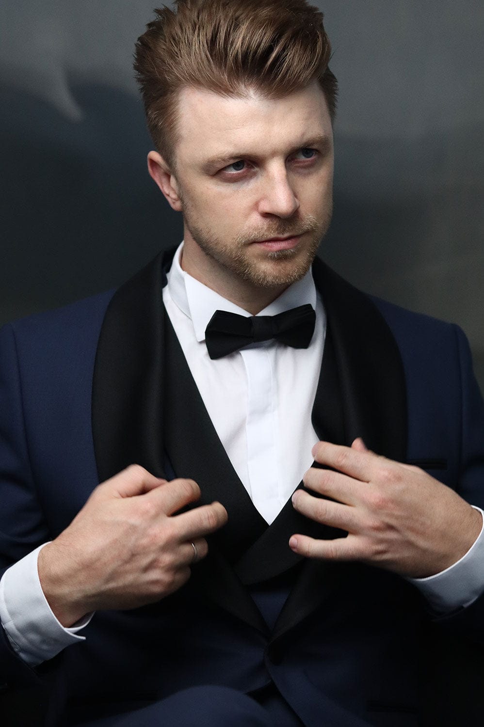 Tiavllya Fashion Men's Suit Flat 3 Pieces Shawl Lapel Tuxedo For Prom (Blazer+vest+Pants)