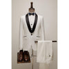 Tiavllya Fashion Men's Suit Flat 3 Pieces Shawl Lapel Tuxedo For Prom (Blazer+vest+Pants)