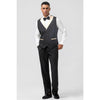 Tiavllya Fashion Men's Suit Flat 3 Pieces Shawl Lapel Tuxedo For Prom (Blazer+vest+Pants)