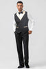 Tiavllya Fashion Men's Suit Flat 3 Pieces Shawl Lapel Tuxedo For Prom (Blazer+vest+Pants)