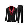 Tiavllya Fashion Men's Suit Flat 3 Pieces Shawl Lapel Tuxedo For Prom (Blazer+vest+Pants)