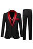 Tiavllya Fashion Men's Suit Flat 3 Pieces Shawl Lapel Tuxedo For Prom (Blazer+vest+Pants)