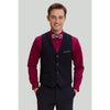 Tiavllya Fashion Men's Suit Flat 3 Pieces Shawl Lapel Tuxedo For Prom (Blazer+vest+Pants)