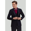 Tiavllya Fashion Men's Suit Flat 3 Pieces Shawl Lapel Tuxedo For Prom (Blazer+vest+Pants)