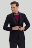 Tiavllya Fashion Men's Suit Flat 3 Pieces Shawl Lapel Tuxedo For Prom (Blazer+vest+Pants)