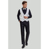 Tiavllya Fashion Men's Suit Flat 3 Pieces Shawl Lapel Tuxedo For Prom (Blazer+vest+Pants)